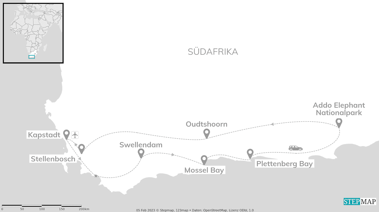 Explore Südafrika: Garden Route, Swellendam & Big Five